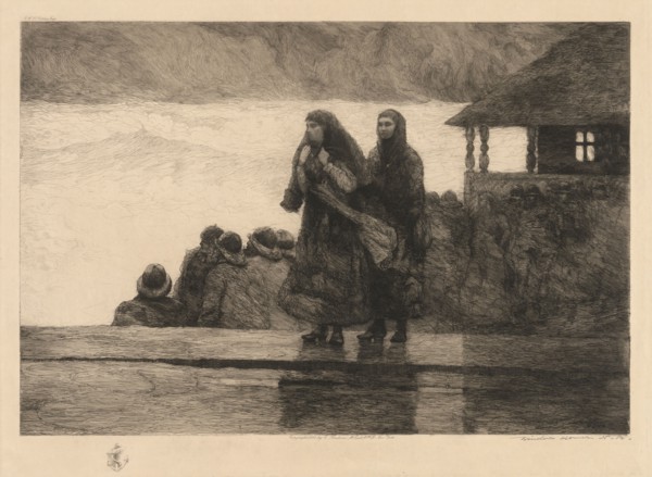 Perils of the Sea, 1888. Winslow Homer (American, 1836-1910). Etching