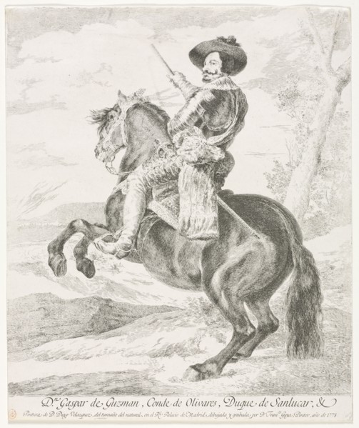 Gaspar de Guzman, 1778. Francisco de Goya (Spanish, 1746-1828). Etching