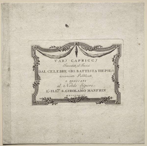 Various Caprices, 1785. Giovanni Battista Tiepolo (Italian, 1696-1770). Etching