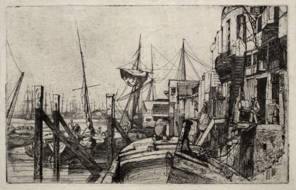 Limehouse, 1859. James McNeill Whistler (American, 1834-1903). Etching