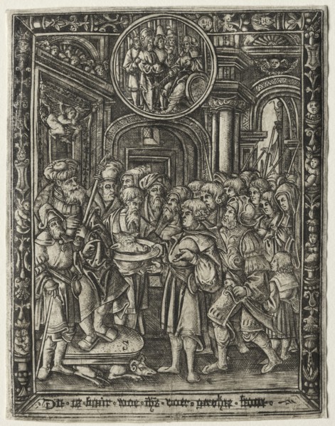 The Old King on His Throne, c. 1520. Flanders, 16th century. Engraving