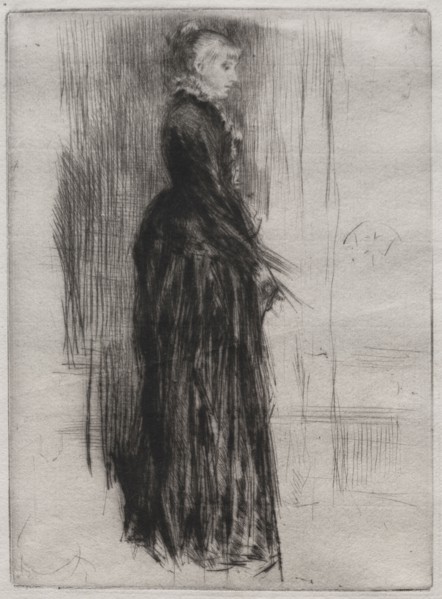 Little Velvet Dress. James McNeill Whistler (American, 1834-1903). Etching
