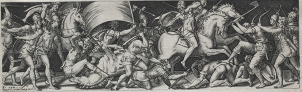 Combats and Triumphs, probably 1560s. Etienne Delaune (French, 1518/19-c. 1583). Engraving; image: