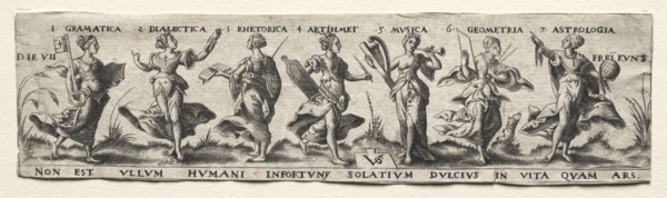 Seven Liberal Arts. Virgilius Solis (German, 1514-1562). Engraving