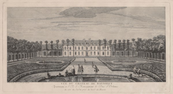 Chateau of Bagnolet. Jacques Rigaud (French, 1681-1754). Engraving