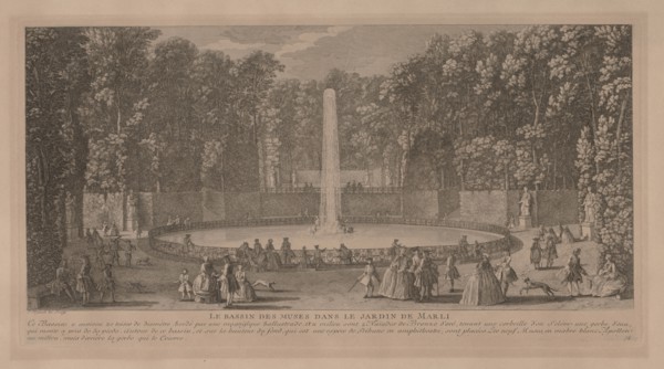 Pool of the Muses at Marli. Jacques Rigaud (French, 1681-1754). Engraving
