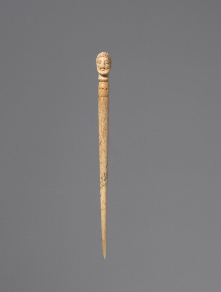 Hairpin, 500-450 BC. Greece, first half 5th Century BC. Ivory; overall: 13.9 cm (5 1/2 in.).