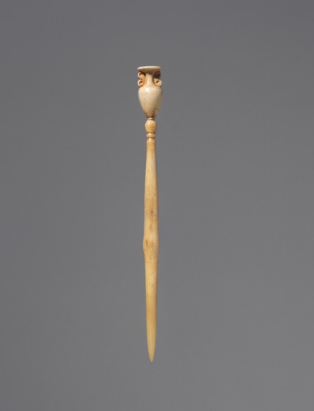 Hairpin, 400s BC. Greece, 5th Century BC. Ivory; overall: 13.3 cm (5 1/4 in.).