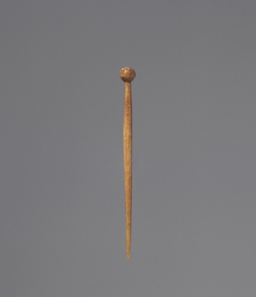 Hairpin, 400s BC. Greece, 5th Century BC. Ivory; overall: 9 cm (3 9/16 in.).