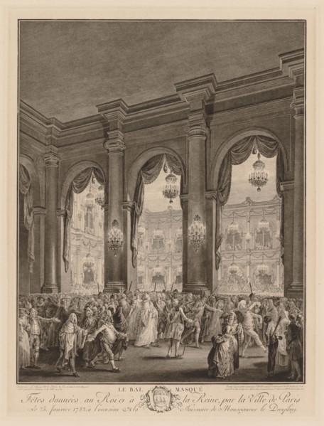 The Masked Ball, 1782. Jean-Michel the Younger Moreau (French, 1741-1814). Engraving