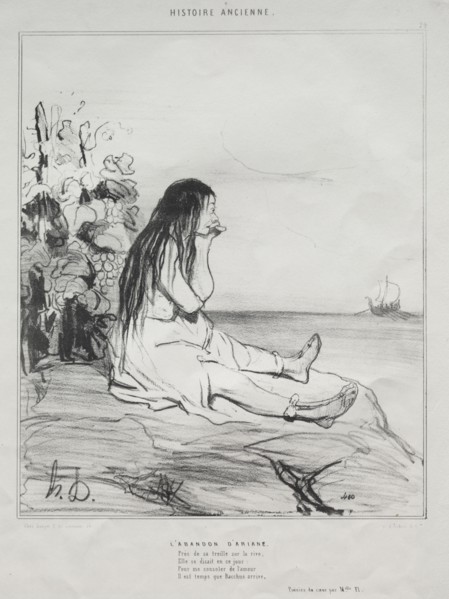 published in le Charivari (no du 4 Septembre 1842): Ancient History, plate 24: The Abandonment of