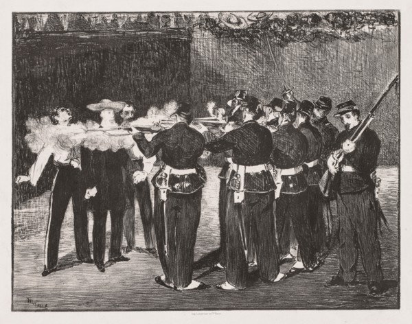 The Execution of Emperor Maximilian, 1867. Edouard Manet (French, 1832-1883). Lithograph