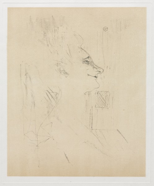 Yvette Guilbert Intoxicated, 1898. Henri de Toulouse-Lautrec (French, 1864-1901). Lithograph