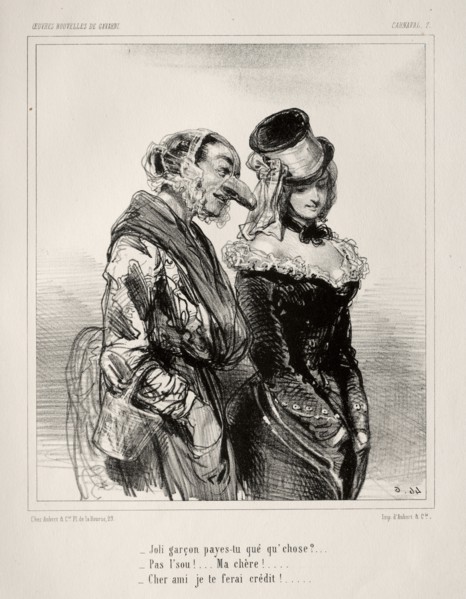 Carnaval. Paul Gavarni (French, 1804-1866). Lithograph