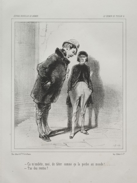 Chemin de Toulon. Paul Gavarni (French, 1804-1866). Lithograph