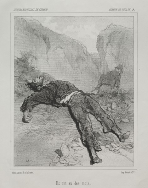 Chemin de Toulon. Paul Gavarni (French, 1804-1866). Lithograph