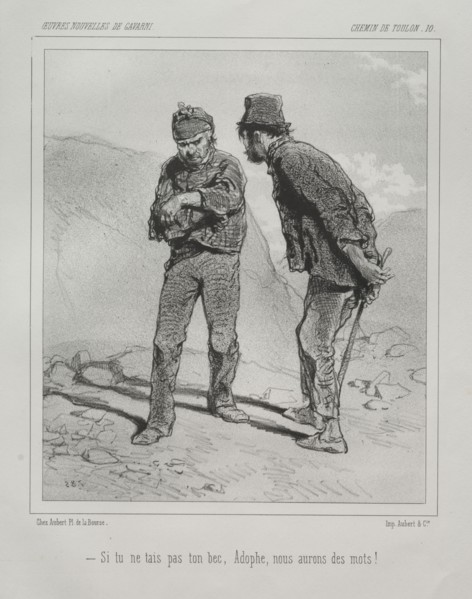 Chemin de Toulon. Paul Gavarni (French, 1804-1866). Lithograph
