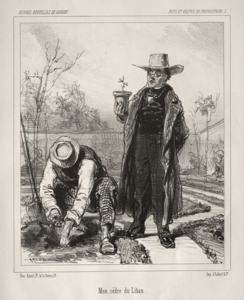 Faite et Gestes du Propriétaire. Paul Gavarni (French, 1804-1866). Lithograph
