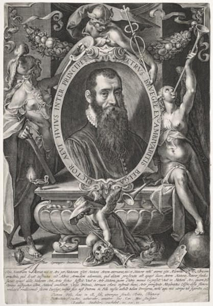 Peter Bruegel, 1606. Aegidius Sadeler (Flemish, c. 1570-1629), after Bartholomaeus Spranger