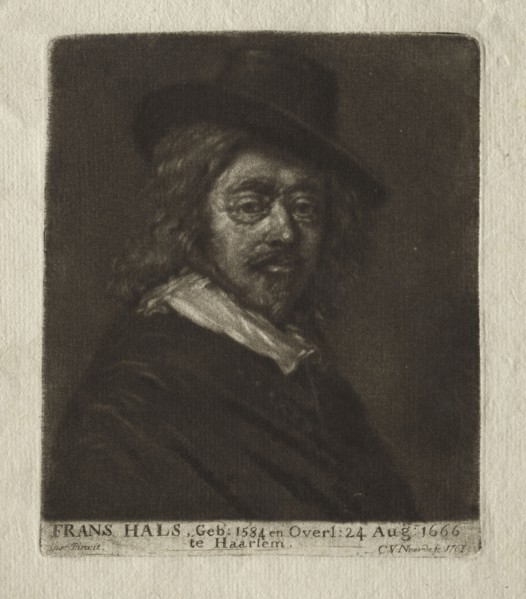 Frans Hals, 1761. Cornelis van Noorde (Dutch, 1731-1795). Mezzotint