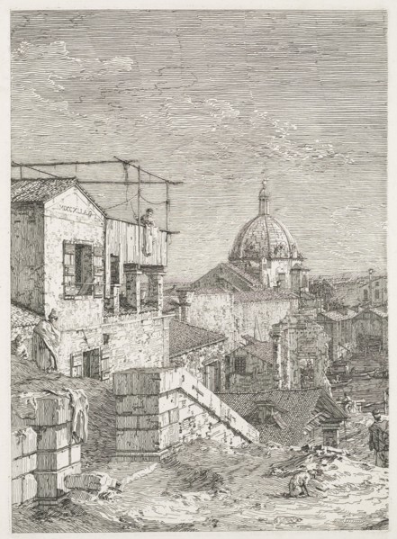 Views:  La Maison a l'inscription, 1735-1746. Antonio Canaletto (Italian, 1697-1768). Etching