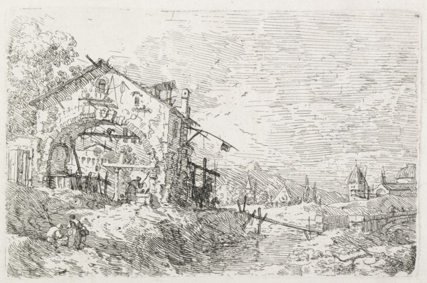 Views:  A Woman Drawing Water under an Arch, 1735-1746. Antonio Canaletto (Italian, 1697-1768).
