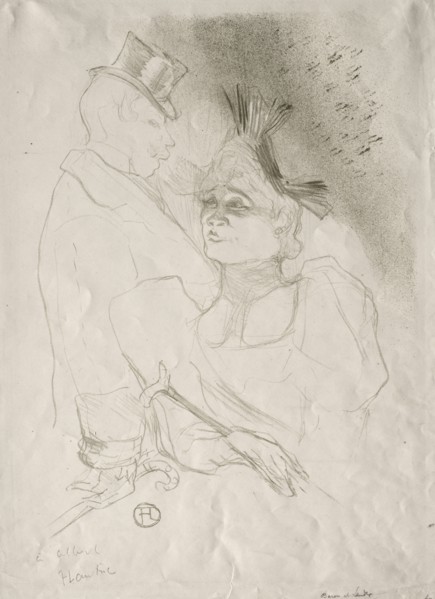 Lender and Baron, 1893. Henri de Toulouse-Lautrec (French, 1864-1901). Lithograph