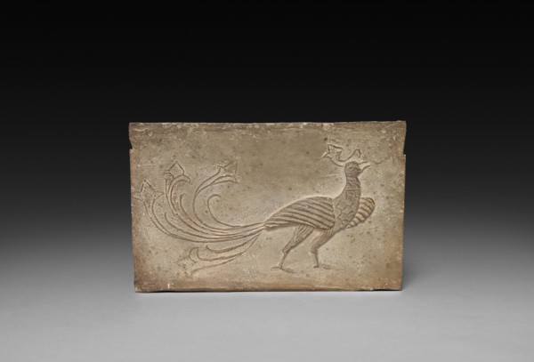 Panel from Model Cooking Stove:  Bird and Phoenix, 1st Century BC. China, from a tomb in Sian-fu,