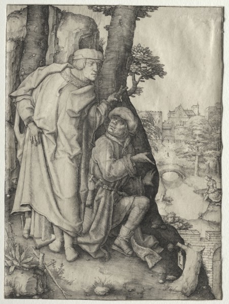 Susanna and the Two Elders, c. 1508. Lucas van Leyden (Dutch, 1494-1533). Engraving