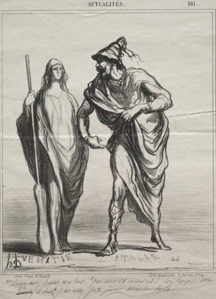 published in le Charivari (22 septembre 1866): Actualities, plate 181: What do you take me for!