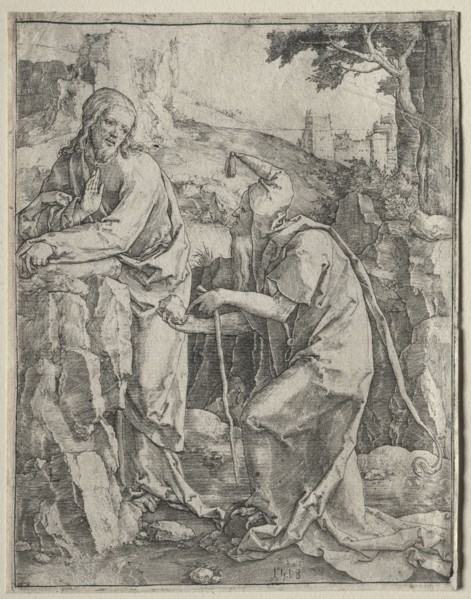 The Temptation of Christ, 1518. Lucas van Leyden (Dutch, 1494-1533). Engraving