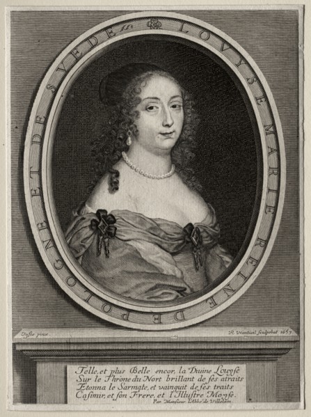 Marie Louise de Gonzague, Reine de Pologne, 1653. Robert Nanteuil (French, 1623-1678). Engraving