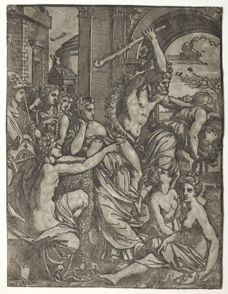 Hercules Driving Envy from the Temple of the Muses, 1522-24. Ugo da Carpi (Italian, c. 1479-c.