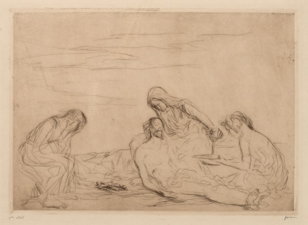 Pieta. Jean Louis Forain (French, 1852-1931). Etching