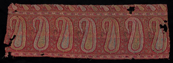 Border of a Shawl, 1800s. India, Punjab, 19th century. Tapestry twill; wool; overall: 18.8 x 57.5