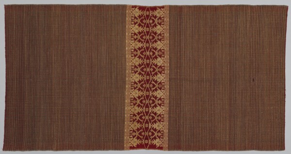 Wearing Cloth, 1800s. Indonesia, Bali, 19th century. Tabby weave; brocaded cotton and Cyprian gold;