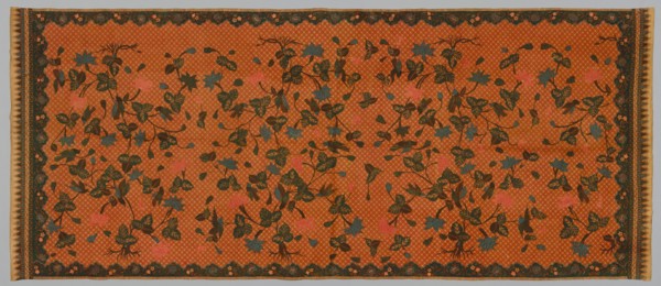 Waist Cloth, 1800s. Indonesia, Java, Samarang, 19th century. Batik; cotton; overall: 247.6 x 104.1