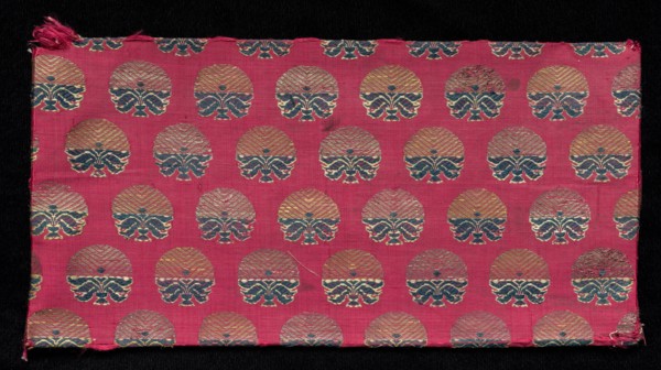 Brocaded Book Cover, 1800s. India, 19th century. Brocade; silk and metal; overall: 14 x 27.9 cm (5