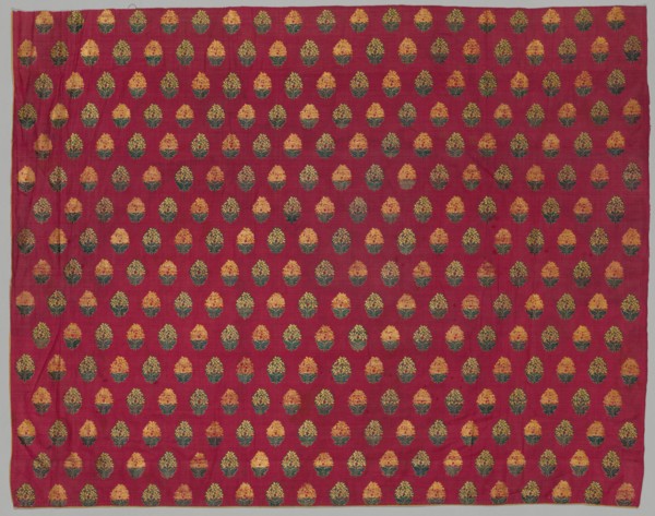 Brocade, 1700s or 1800s. India, Surat, 18th or 19th century. Brocade, "himru"; silk and cotton;