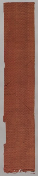 Fragment, 1800s. India, Surat, 19th century. Tightly woven cotton; overall: 91.4 x 16.5 cm (36 x 6