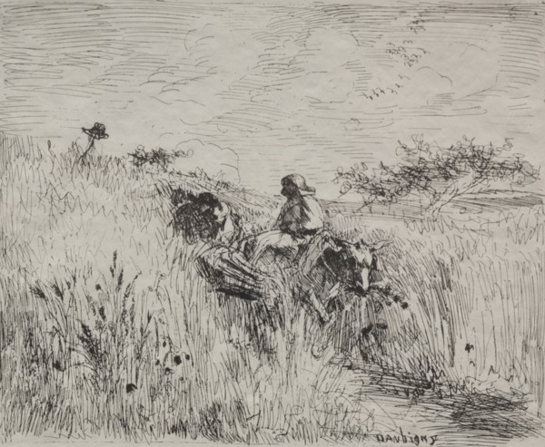 Path Through the Grain Field, original impression 1862, printed in 1921. Charles François Daubigny