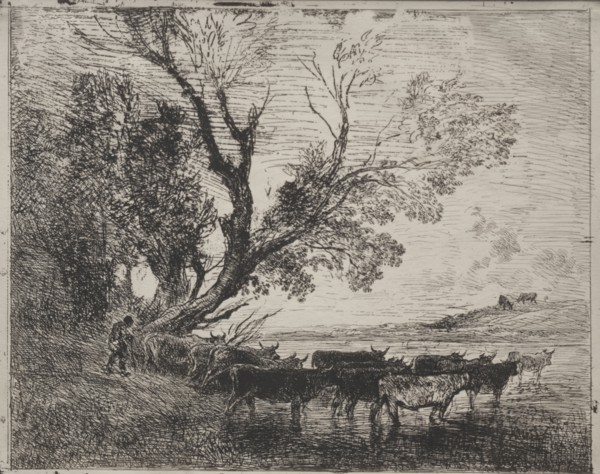 The Ford, original impression 1862, printed in 1921. Charles François Daubigny (French, 1817-1878).