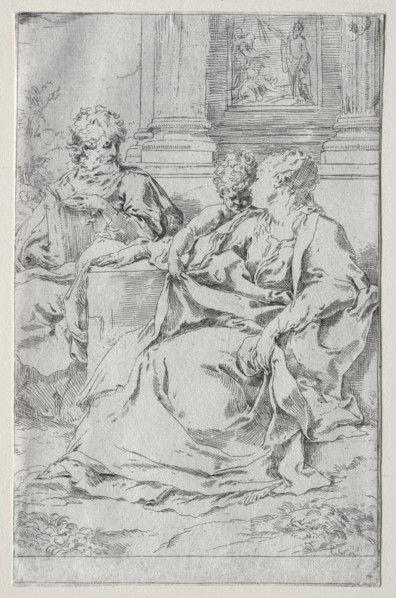 The Holy Family. Guido Reni (Italian, 1575-1642). Etching