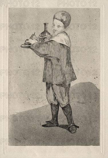 Child Carrying a Tray. Edouard Manet (French, 1832-1883). Etching and aquatint