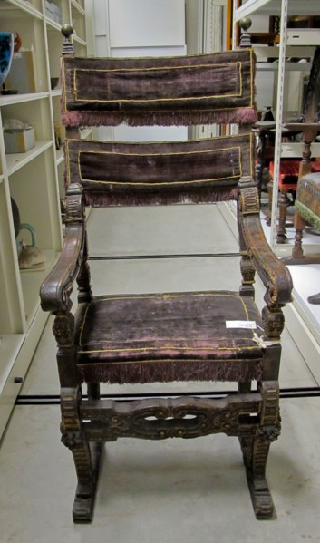 Armchair, 1500s. Italy, 16th century. Walnut; overall: 148.3 x 66 x 54.6 cm (58 3/8 x 26 x 21 1/2