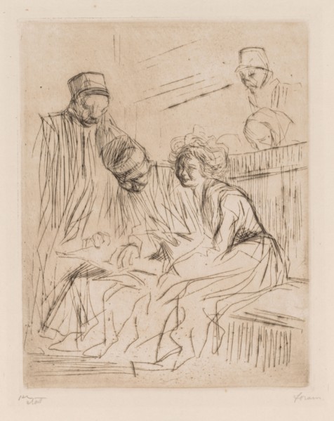 Reading of the Barrister's Brief. Jean Louis Forain (French, 1852-1931). Etching