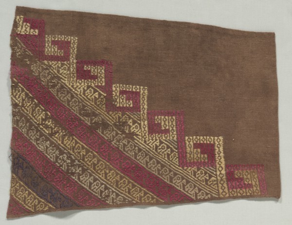 Fragment, c. 1100-1400. Peru, Central Coast, Chancay, 12th-15th century. Tabby, brocaded; cotton;