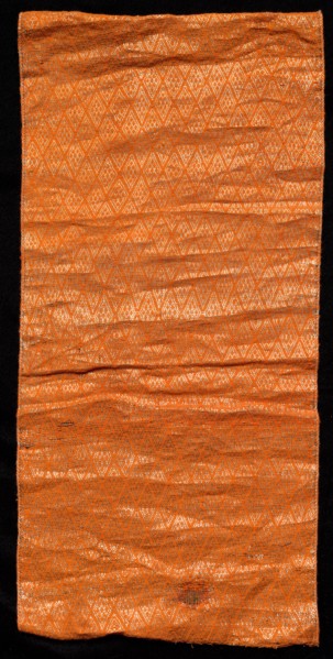 Piece of a Turban (Pugri), 1800s. India, Chanderi, 19th century. Cotton with metal woven in diamond