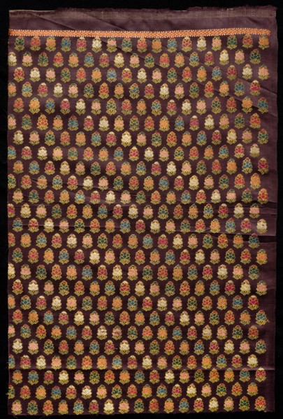 Fragment, 1800s. India, 19th century. Brocade, "himru"; overall: 57.8 x 39.1 cm (22 3/4 x 15 3/8 in