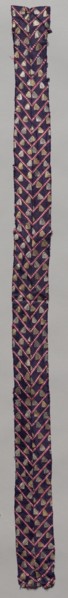 Fragment, 1800s. India, 19th century. Brocade; silk and metal; overall: 96.5 x 5.7 cm (38 x 2 1/4